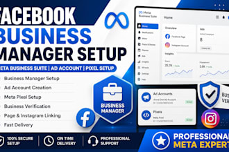 set up facebook business manager, ad account
