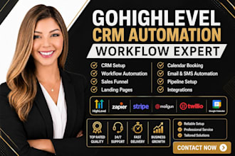 setup gohighlevel CRM workflow automation and sales funnel