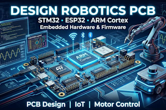 design robotics pcb, arm cortex, stm32 esp32 embedded firmware