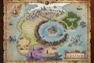 design fantasy map hiking map minecraft adventures  or rpg maps