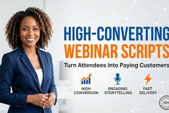 write a high converting webinar script, sales presentation, and funnel copy