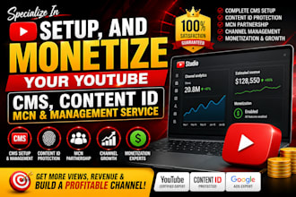 setup, and monetize your youtube cms content id mcn and management service cms