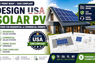 design USA solar pv systems for residential and commercial permits