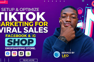 do tiktok shop setup dropshipping facebook shop and shopify store design