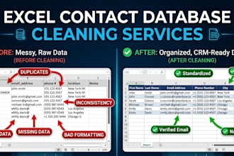clean, format, and organize your excel contact database