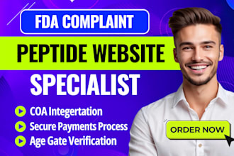 fda compliant peptide website, research peptide, woocommerce peptide website