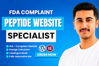 fda compliant peptide website, research peptide, woocommerce peptide website