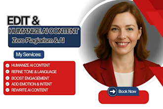 proofread, edit, rewrite, humanize ai content, fact check, check plagiarism