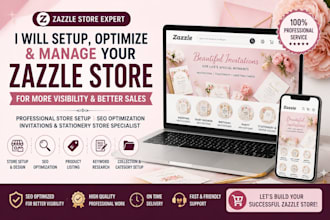 create, design, optimize and manage your professional zazzle store