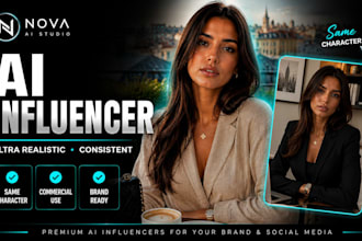 create a realistic ai influencer, ai model, or virtual brand ambassador