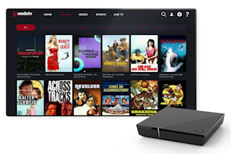 build iptv app with backend development for smart TV android and ios iptv