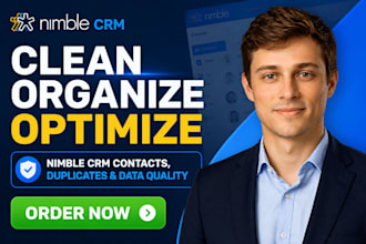 clean organize optimize nimble CRM contacts duplicate records and data quality