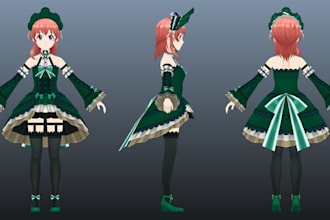 model 3d low poly 3d character modeling for game animation rigging and others