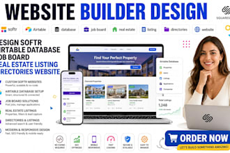 design softr airtable database job board real estate listing directories website