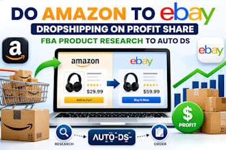 do amazon to ebay dropshipping on profit share fba product research to auto ds