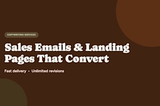 write sales emails and landing page copy that converts