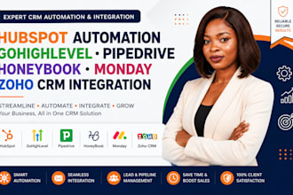 hubspot automation gohighlevel pipedrive honeybook monday zoho crm integration