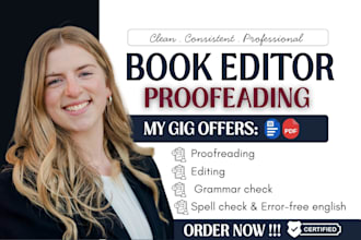 proofread edit grammar check and spell check english document