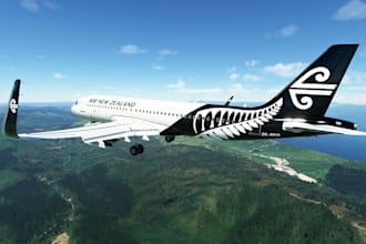 design premium realistic custom aircraft liveries for msfs 2020 and 2024