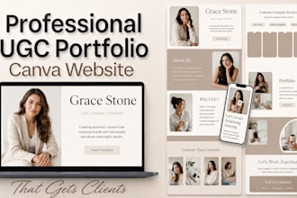 design canva ugc portfolio website media kit and creator rate card