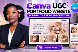 design canva ugc portfolio for skincare and beauty creators