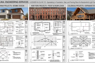 do wooden, concrete and steel structural design, structural engineer
