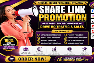 do share link promotion, affiliate link promotion to drive sale
