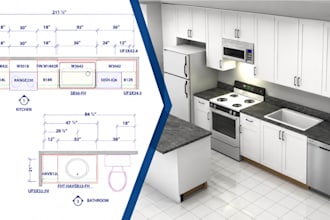 design cabinet vision kitchen design with shop drawing, cnc production files