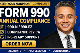 prepare nonprofit form 990 and annual compliance filings