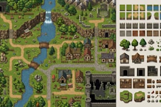 do 2d topdown tileset and tilemap pixel pg assets godot tilemap game environment