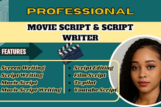 write a captivating movie script, screenplay, tv pilot and film script