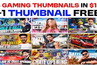 design 6 gaming thumbnails