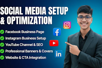 setup and optimize all social media business pages