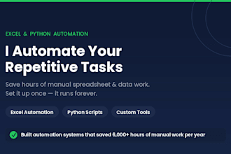 build excel and python automation to save your time