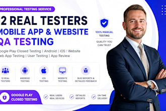 do app testing and website tesing, ipad, QA android and iphone user testing