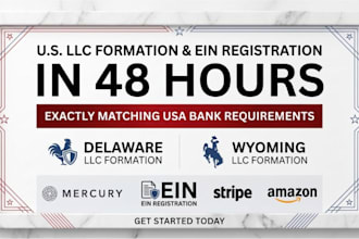 register US llc, llc formation, ein registration, wyoming llc, delaware llc