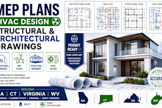 mep plans hvac design structural and architectural drawing in ga ct virginia wv