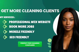 build a wix website for cleaning companies that gets more bookings