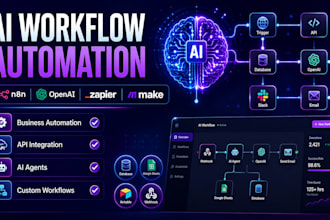 automate workflow using n8n, make, zapier and openai