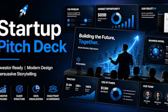 design startup pitch deck for seed funding venture capital raise