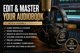 edit and master your audiobook to acx and audible standards