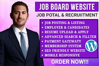 build job board website job portal recruitment website staffing agency website