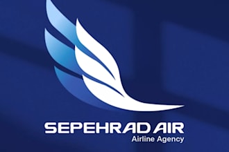 design a modern airline, aviation, and aircraft logo