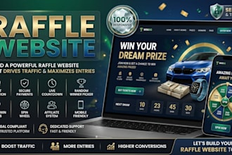 design raffle website giveaway website competition website raffle ticket design