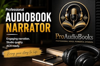 be your professional audiobook narrator for acx and audible