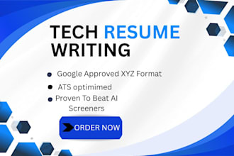 write a technical resume for IT and software professionals