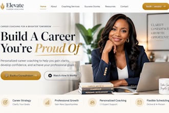design wix career coach website life coaching booking consultant website