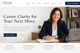 design wix career coach website coaching consultant booking website
