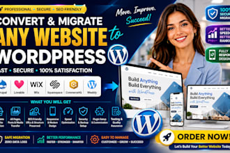 convert migrate drupal lovable wix squarespace commercehq weebly to wordpress