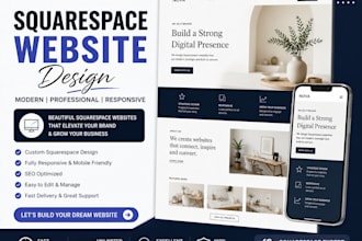 design modern square space website and redesign square space website for you